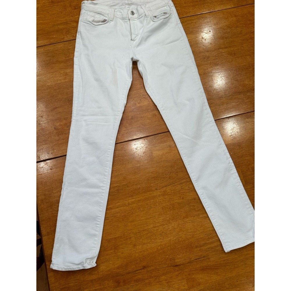 J Brand Women Skinny White Mid Rise Jeans Size 31 Rail 8112C028 Blanc